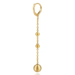 Gabriel & Co. 14K Yellow Plain Gold Bujukan Ball Leverback Drop Earrings