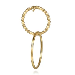 Gabriel & Co. 14K Yellow Plain Gold Bujukan Beads Stud Drop Earrings