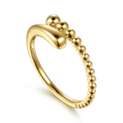 Hot Gabriel & Co. 14K Yellow Plain Gold Bujukan Bypass Ring