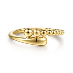 Hot Gabriel & Co. 14K Yellow Plain Gold Bujukan Bypass Ring