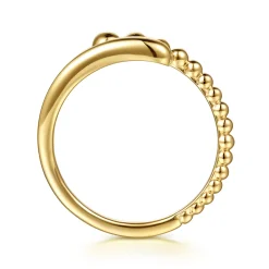 Hot Gabriel & Co. 14K Yellow Plain Gold Bujukan Bypass Ring