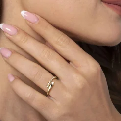 Hot Gabriel & Co. 14K Yellow Plain Gold Bujukan Bypass Ring
