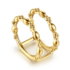 Discount Gabriel & Co. 14K Yellow Plain Gold Bujukan Clover and Marquise Smart Ring Enhancer