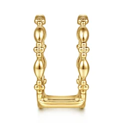 Discount Gabriel & Co. 14K Yellow Plain Gold Bujukan Clover and Marquise Smart Ring Enhancer
