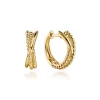 Discount Gabriel & Co. 14K Yellow Plain Gold Bujukan Criss Cross Huggie Earrings