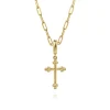 Online Gabriel & Co. 14K Yellow Plain Gold Bujukan Cross Charm Pendant With Detachable Bail