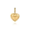 New Gabriel & Co. 14K Yellow Plain Gold Bujukan Heart Medallion Pendant With Detachable Bail