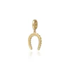 Sale Gabriel & Co. 14K Yellow Plain Gold Bujukan Horseshoe Charm Pendant With Detachable Bail