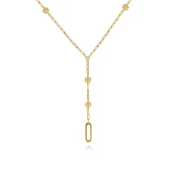 Hot Gabriel & Co. 14K Yellow Plain Gold Bujukan Link Chain Y Necklace