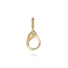 Best Gabriel & Co. 14K Yellow Plain Gold Bujukan Lock Charms With Detachable Bail