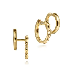 Sale Gabriel & Co. 14K Yellow Plain Gold Bujukan Stuggies Earrings