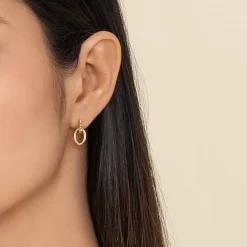 Sale Gabriel & Co. 14K Yellow Plain Gold Bujukan Stud Drop Earrings