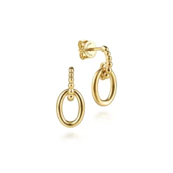 Sale Gabriel & Co. 14K Yellow Plain Gold Bujukan Stud Drop Earrings