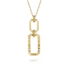 Online Gabriel & Co. 14K Yellow Plain Gold Diamond Cut Link Pendant Necklace
