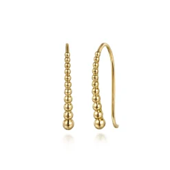 Outlet Gabriel & Co. 14K Yellow Plain Gold Graduating Bujukan Ball Drop Frenchwire Earrings