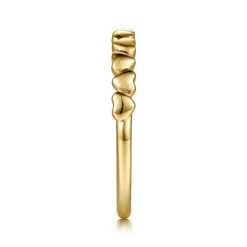 Discount Gabriel & Co. 14K Yellow Plain Gold Heart Stackable Ring