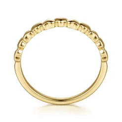 Discount Gabriel & Co. 14K Yellow Plain Gold Heart Stackable Ring