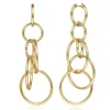Gabriel & Co. 14K Yellow Plain Gold Multi Circles Huggie Drop Earrings