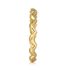 Best Gabriel & Co. 14K Yellow Plain Gold Scallop Stackable Ladies Ring