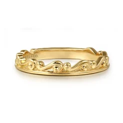 Hot Gabriel & Co. 14K Yellow Plain Gold Stackable Ring
