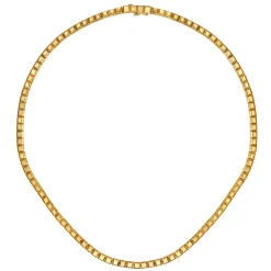 Sale Gabriel & Co. 14K Yellow Plain Gold Tennis Necklace