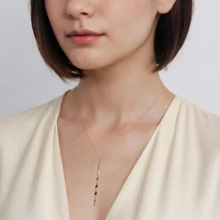 Gabriel & Co. 14K Yellow Plain Gold Vertical Bar Necklace