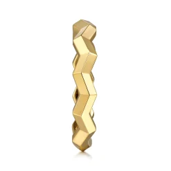 Best Gabriel & Co. 14K Yellow Plain Gold Zig-Zag Stackable Ladies Ring