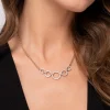 New Gabriel & Co. 14K Yellow-White Diamond Circles Chain Necklace