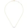 Best Gabriel & Co. 14K Yellow-White Gold Baguette and Round Diamond Zig Zag Necklace