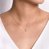 Discount Gabriel & Co. 14K Yellow-White Gold Diamond Evil Eye Pendant Necklace