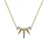Online Gabriel & Co. 14K Yellow-White Gold Diamond Pave Spike Fan Bar Necklace