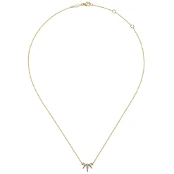 Online Gabriel & Co. 14K Yellow-White Gold Diamond Pave Spike Fan Bar Necklace