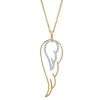 Clearance Gabriel & Co. 14K Yellow-White Gold Double Wing Diamond Pendant Necklace
