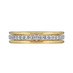 Online Gabriel & Co. 14K Yellow-White Gold Round Diamond Anniversary Band - 0.25 ct