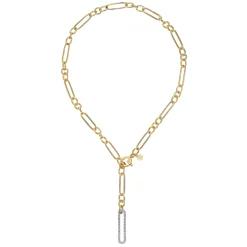 Sale Gabriel & Co. 14K Yellow-White Y Chain Necklace with Diamond Drop