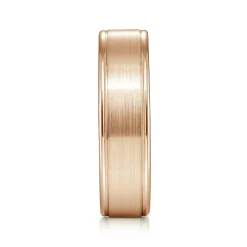 Online Gabriel & Co. Landon - 14K Rose Gold 6mm - Men's Wedding Band in Satin Finish