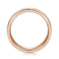Online Gabriel & Co. Landon - 14K Rose Gold 6mm - Men's Wedding Band in Satin Finish