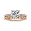 Clearance Gabriel & Co. Lanna - 14K Rose Gold Round Diamond Engagement Ring