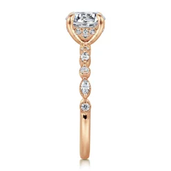 Clearance Gabriel & Co. Lanna - 14K Rose Gold Round Diamond Engagement Ring