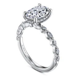 Online Gabriel & Co. Lanna - 14K White Gold Oval Diamond Engagement Ring
