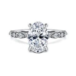Online Gabriel & Co. Lanna - 14K White Gold Oval Diamond Engagement Ring