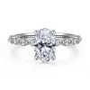 Hot Gabriel & Co. Lanna - 14K White Gold Oval Diamond Engagement Ring