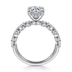 Best Gabriel & Co. Lanna - 14K White Gold Round Diamond Engagement Ring