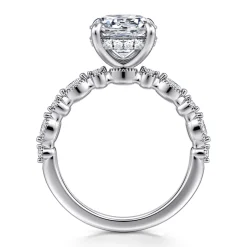 Clearance Gabriel & Co. Lanna - 14K White Gold Round Diamond Engagement Ring