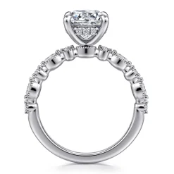 Discount Gabriel & Co. Lanna - 14K White Gold Round Diamond Engagement Ring