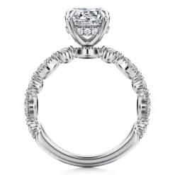 Online Gabriel & Co. Lanna - 14K White Gold Round Diamond Engagement Ring