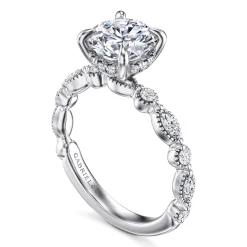 Online Gabriel & Co. Lanna - 14K White Gold Round Diamond Engagement Ring