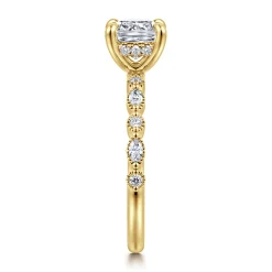 Gabriel & Co. Lanna - 14K Yellow Gold Cushion Cut Diamond Engagement Ring