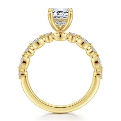 Outlet Gabriel & Co. Lanna - 14K Yellow Gold Emerald Cut Diamond Engagement Ring
