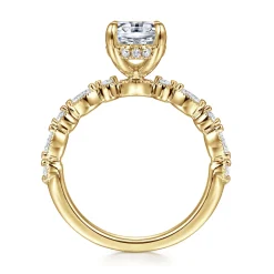 Discount Gabriel & Co. Lanna - 14K Yellow Gold Oval Diamond Engagement Ring